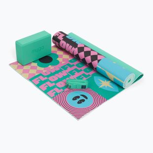 Joga rinkinys Myga Spirit Yoga Set mat + block + turquoise strap