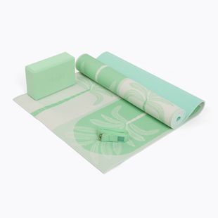 Jogos rinkinys Myga Sage Palm Yoga Set mat + block + green strap