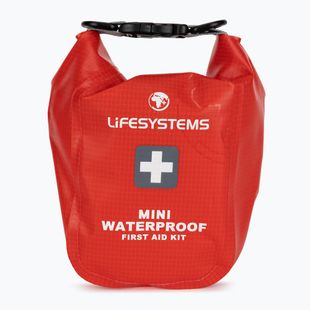 Lifesystems mini vandeniui atsparus kelioninis pirmosios pagalbos rinkinys raudonas