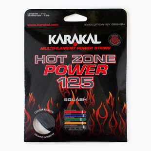 Skvošo virvelė Karakal Hot Zone Power 125 11 m juoda