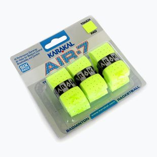 Skvošo rankenos apvijos Karakal Air 7 Overwrap Grip 6 pack lime