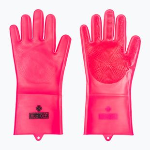 Pirštinės dviračių valymui Muc-Off Deep Scrubber Gloves pink