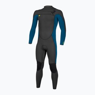 Vaikiškas plaukimo hidrokostiumas O'Neill Youth Ninja 4/3 Chest Zip Full black/ ultrablue/ dayglo