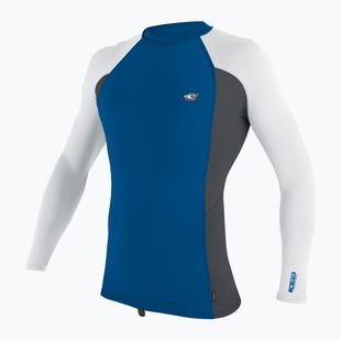 Vyriški plaukimo marškinėliai ilgomis rankovėmis O'Neill Premium Skins Rash Guard deep sea/ graphite/ white