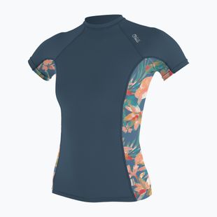 Moteriški plaukimo marškinėliai O'Neill Side Print Rash Guard copen blue/painted tropics