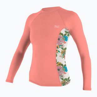 Moteriški plaukimo marškinėliai ilgomis rankovėmis O'Neill Side Print Rash Guard desert flower/cara floral