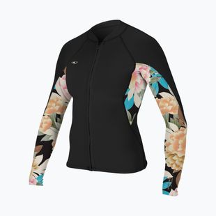 Moteriška neopreno striukė O'Neill Bahia 1/0.5 mm Full-Zip Jacket black/mikah floral/black