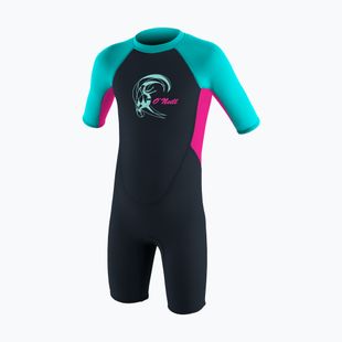Vaikiškas plaukimo hidrokostiumas O'Neill Toddler Reactor-2 2 mm Back Zip slate/berry/lighta aqua