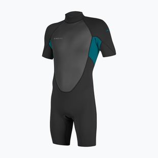Vyriškas plaukimo kostiumas O'Neill Reactor-2 2mm Back Zip SS Spring HJ5 black/tide pool