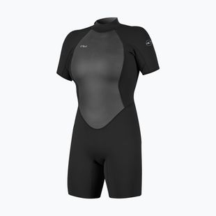 Moteriškas plaukimo kostiumas O'Neill Reactor-2 2mm Back Zip SS Spring IS7 black/black