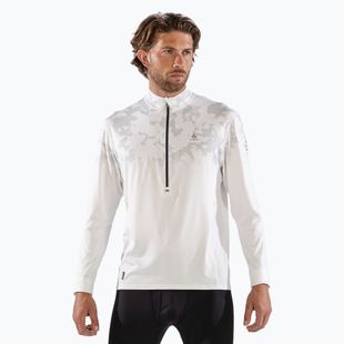 Vyriški termoaktyvūs marškinėliai ilgomis rankovėmis Surfanic Bodyfit CarbonDri Limited Edition Zip Neck optic white