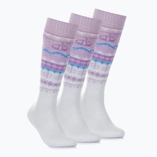 Slidinėjimo kojinės Surfanic Pro Tech Fairisle 3 pak ice lilac