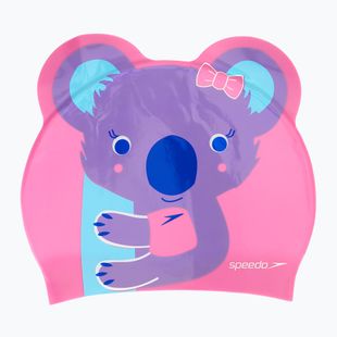 Vaikiška plaukimo kepuraitė Speedo Plain Moulded Silicone pink