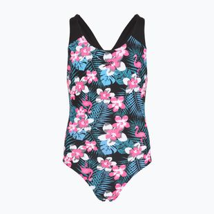 Vaikiškas vientisas plaukimo kostiumas Speedo Allover Splashback blue/pink