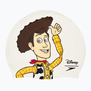 Vaikiška plaukimo kepuraitė Speedo Slogan Print Woody white/yellow