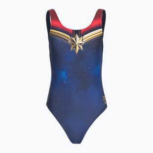 Moteriškas vientisas plaukimo kostiumas Speedo Digital Placement U-Back blue/red