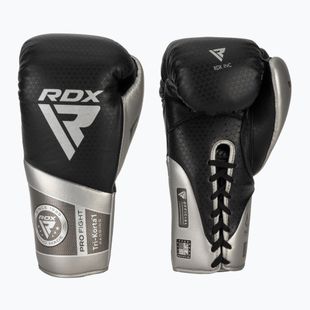Bokso pirštinės RDX K1 Mark Pro Fight Boxing silver