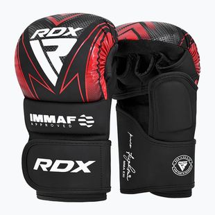 Grapplingo pirštinės RDX IMMAF Approved Shooted Grappling red