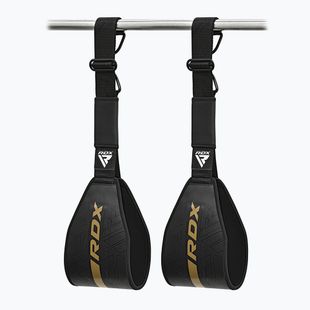 Pilvo raumenų treniruočių diržai RDX F6 Kara Gym Workout ABS Straps golden
