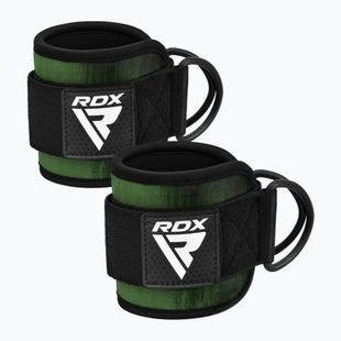 Diržai su kabliukais ant kulkšnies RDX A4 Ankle Straps For Gym Cable Machine army green