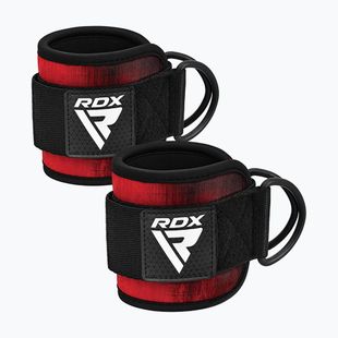 Diržai su kabliukais ant kulkšnies RDX A4 Ankle Straps For Gym Cable Machine red