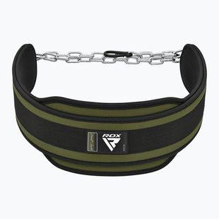 Svorių kilnojimo diržas RDX Pro Dipping Belt 2 Layer army green