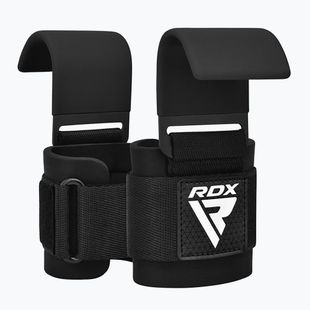 Svarsčių kilnojimo diržai RDX Gym Hook Plus juodi