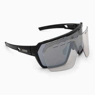 Akiniai nuo saulės Endura Singletrack black/platinum revo smoke/clear silver flash mirror