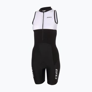 Moteriškas triatlono kombinezonas ZONE3 Lava Long Distance Trisuit black/white/green
