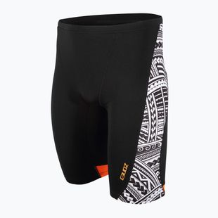 Vyriški plaukimo šortai ZONE3 Kona Speed Jammer tribal print/black/white/orange