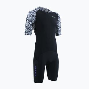 Vyriškas triatlono kombinezonas ZONE3 Lava Short Sleeve Trisuit white/gravel