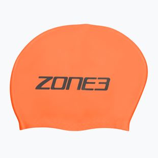 Plaukimo kepuraitė ZONE3 Long Hair hi-vis orange