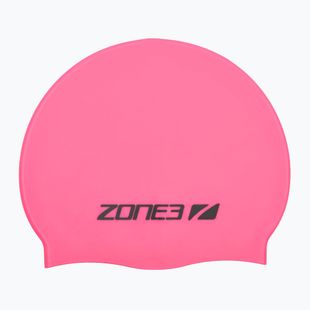 Plaukimo kepuraitė ZONE3 Silicone Swim hi-vis pink