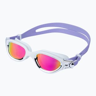 Plaukimo akiniai ZONE3 Venator-X white/silver/lilac/polarised revo purple