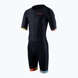 Vyriškas triatlono kombinezonas ZONE3 Activate+ Trisuit black/neon