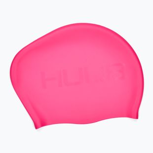 Plaukimo kepuraitė HUUB Swim Cap Long Hair neon pink