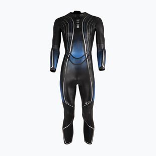 Vyriškas triatlono hidrokostiumas HUUB Agilis II Back Zip 3.5 metallic blue