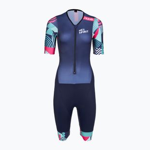 Moteriškas triatlono kostiumas HUUB Her Spirit Trisuit navy/band
