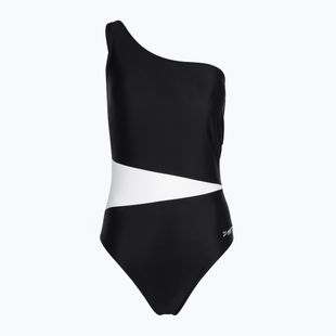 Moteriškas vientisas maudymosi kostiumėlis Zoggs Lattice One Shoulder blue / white