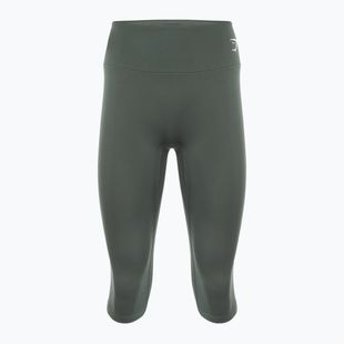 Moteriškos treniruočių tamprės Gymshark Training Cropped obsidian / green