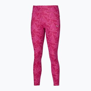 Moteriškos bėgimo tamprės Mizuno 7/8 Printed pink peacock