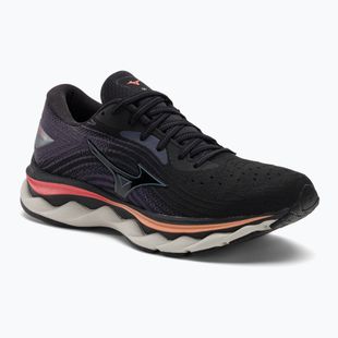 Moteriški bėgimo bateliai Mizuno Wave Sky 6 black/quicksilver/hot coral