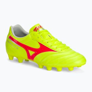 Vyriški futbolo batai Mizuno Morelia II Club MD safety yellow/fiery coral 2/galaxy silver
