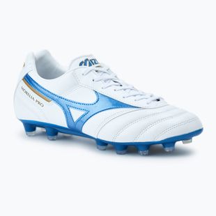 Vaikiški futbolo bateliai Mizuno Morelia II Pro MD white/laser blue/gold