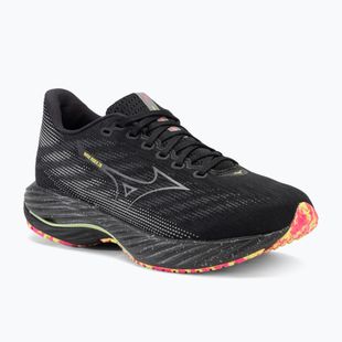 Vyriški bėgimo batai Mizuno Wave Rider 28 black/silver/sunny lime