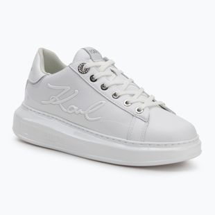 Moteriški batai KARL LAGERFELD Kapri Signia Shine white leather/mono