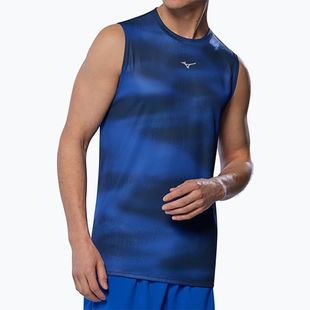 Vyriški bėgimo marškinėliai Mizuno Core Graphic Sleeveless reflex blue