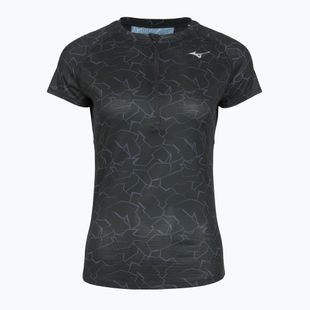 Moteriški bėgimo marškinėliai Mizuno Graphic Trail Tee black