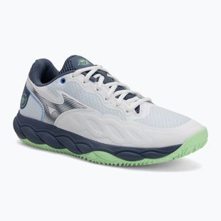 Vyriški teniso batai Mizuno Wave Enforce Court CC white/ vintage indigo/ neo mint