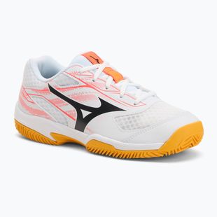 Vaikiški teniso batai Mizuno Break Shot 5 Jr CC white/calypso coral/citrus